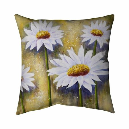 BEGIN HOME DECOR 26 x 26 in. Daisies At Sun-Double Sided Print Indoor Pillow 5541-2626-FL109